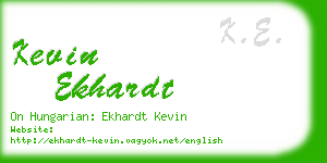 kevin ekhardt business card